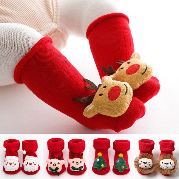 Christmas Baby Sockets ™ I Chaussettes d'éveil antidérapantes motifs noël