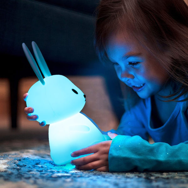 My Big Bunny's Led ™ I Veilleuse lapin pour enfants rechargeable avec capteur tactile