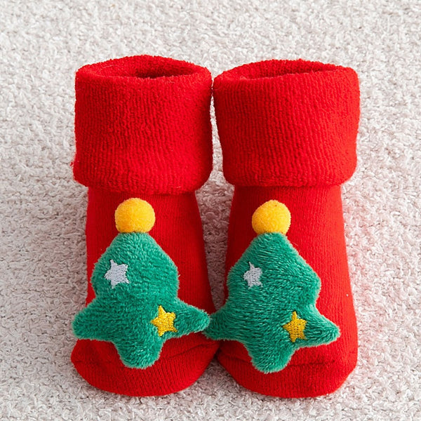 Christmas Baby Sockets ™ I Chaussettes d'éveil antidérapantes motifs noël