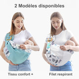 Écharpe Porte bébé  2 en 1 / Couverture d'allaitement - Le porte bébé à usage quotidien